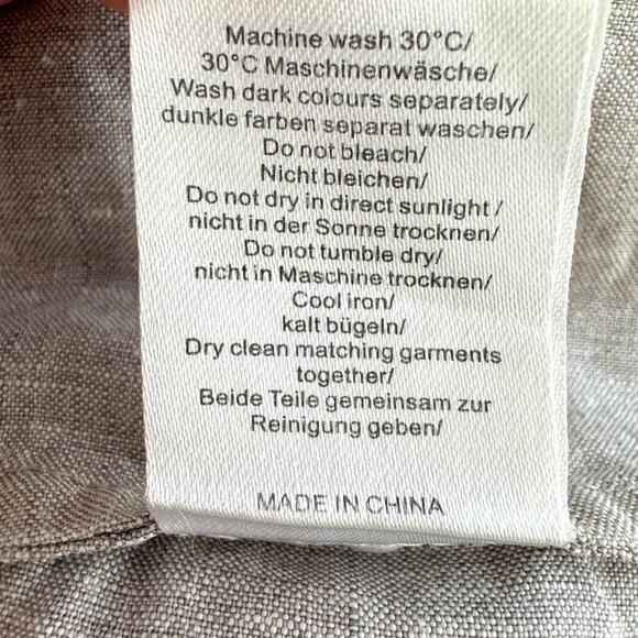 Poetry Women Midi Shift Dress Size 8 100% Linen Natural Lagenlook Neutral Summer - Picture 7 of 8